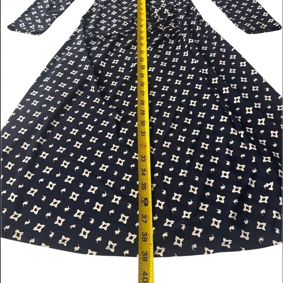 Ralph Lauren Black Dress with White Geometric Print - Long Sleeve - Picture 5 of 6